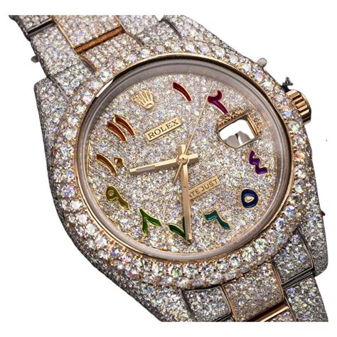 arabic dial watch rolex|arabic dial rolex iced out.